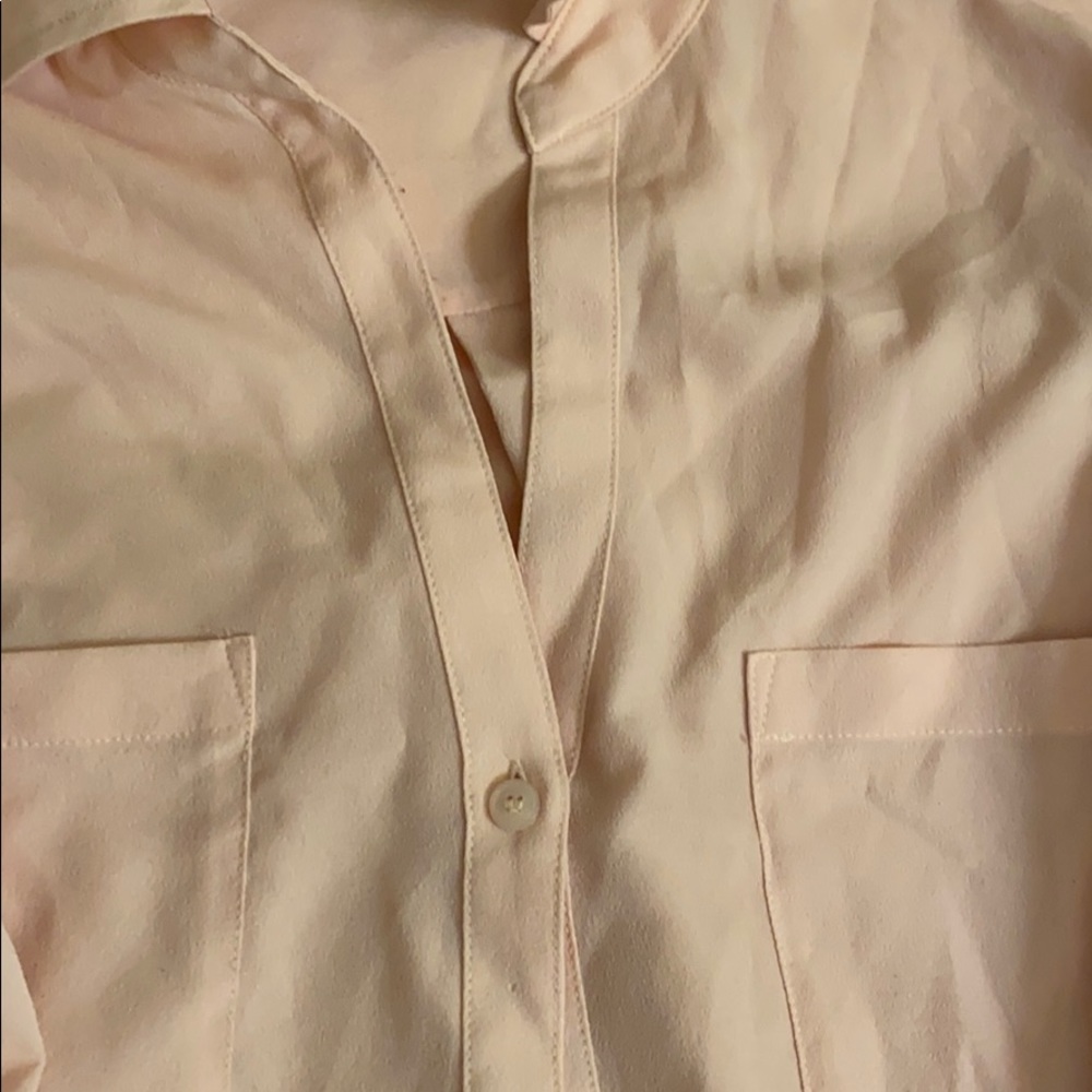 Silky Talbots Soft Pink Button Down. Classic Sz 12 - image 3
